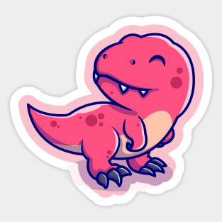 Cute Baby Tyrannosaurus Cartoon Sticker